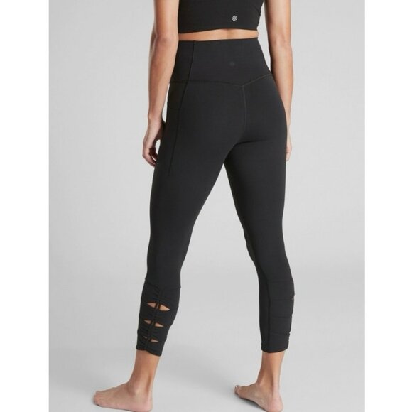 Athleta Salutation Stash Pocket II Cinch 7/8 Tight Black XS High Rise - Picture 1 of 10